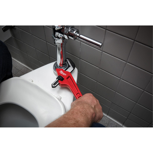 Cl&eacute; &agrave; tuyau hexagonale coud&eacute;e en acier, Cap des m&acirc;choires 2-5/8", Longueur 10-1/2", Fini Rev&ecirc;tement en poudre, Prise Ergonomique Nassau Supply