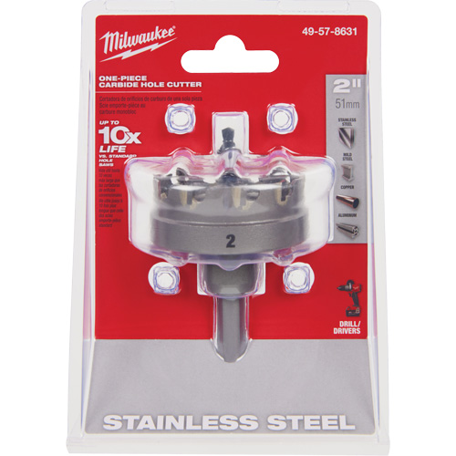 Scies-cloches au carbure monobloc, 2", Profondeur de la coupe de 3/16" Nassau Supply