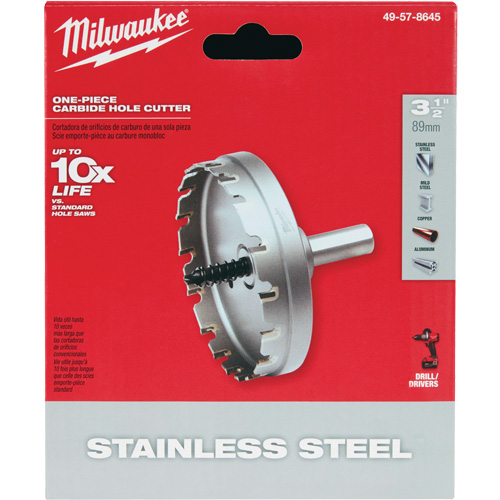 Scies-cloches au carbure monobloc, 3-1/2", Profondeur de la coupe de 3/16" Nassau Supply