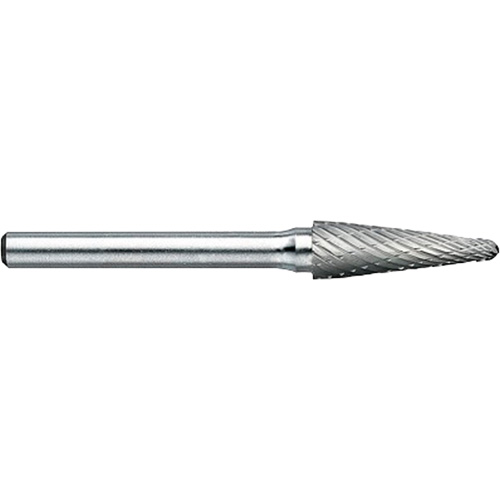 Drillco&reg; Magnum Double Cut Solid Carbide Burr, SL-3, 3/8" Dia., 1/4" Shank, 1-1/16" Depth of Cut Nassau Supply