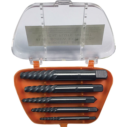 DRILLCO Screw Extractor Set with Drills, Carbide, 5 Pieces Nassau Supply