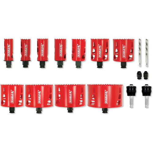 Ensemble de scie-cloche bim&eacute;tallique de plombier, 17 morceaux Nassau Supply