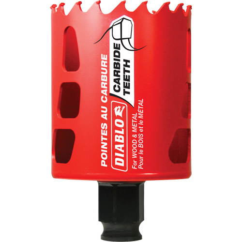 Wood & Metal Hole Saw, 2-1/4", 2-3/8" Depth of Cut, Carbide Nassau Supply