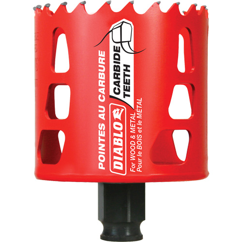 Wood & Metal Hole Saw, 2-11/16", 2-3/8" Depth of Cut, Carbide Nassau Supply