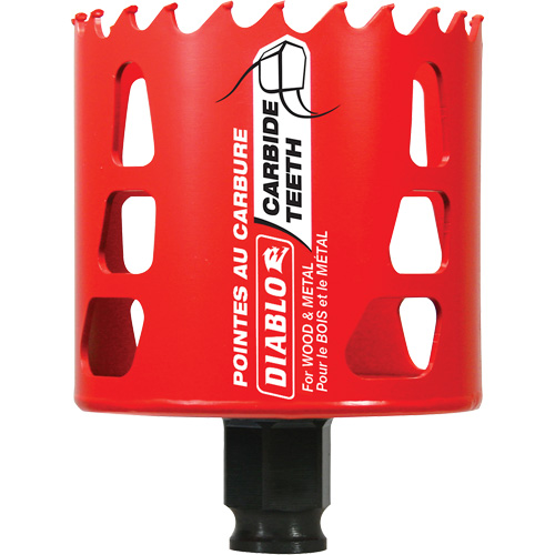 Scie cloche pour bois et m&eacute;tal, 2-3/4", Profondeur de la coupe 2-3/8", Carbure Nassau Supply