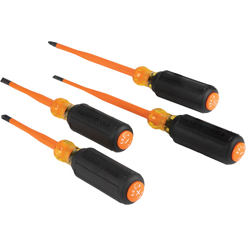 Slim-Tip Insulated Screwdriver Set, 1000 V, 4 Pcs Nassau Supply