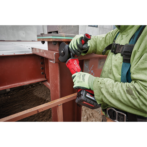 Meuleuse &agrave; frein sans blocage avec interrupteur &agrave; palette plate M18 Fuel, 18 V, Mandrin 5", Lithium-ion Nassau Supply