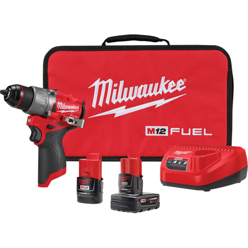M12 Fuel Hammer Drill/Driver Kit, 1/2" Chuck, 12 V Nassau Supply