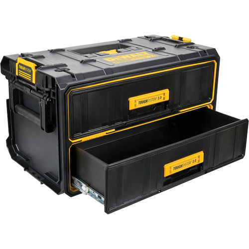 Unit&eacute; &agrave; deux tiroirs ToughSystem 2.0, 12-1/3" x 12-3/5", Noir/Jaune Nassau Supply