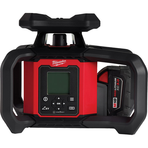M18 Red Exterior Dual Slope Rotary Laser Level Kit with Receiver & Remote, 4000' (1219.2 m) Nassau Supply