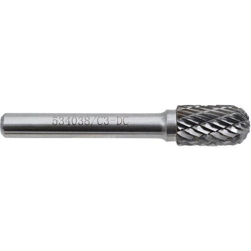 C3-DC JET-KUT GP Round Nose Shape Carbide Bur, 3/8" Dia. Nassau Supply