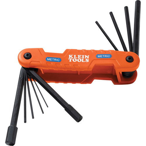 Pro Folding Hex Key Set, 10 Pcs., Metric Nassau Supply