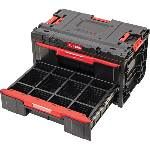 Arx&reg; 2-Drawer Toolbox, 23-1/10" x 15" x 13-2/5", Black Nassau Supply