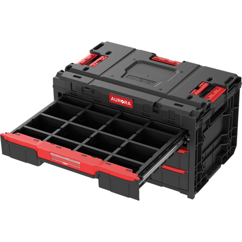 Arx&reg; 3-Drawer Toolbox, 23-1/10" x 15" x 13-2/5", Black Nassau Supply