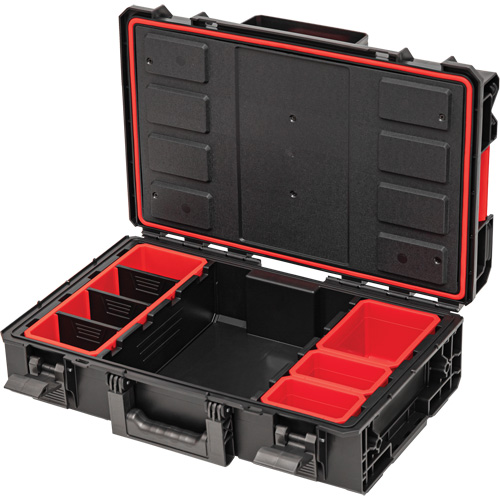 Arx Small Toolbox, 23" x 15" x 7-1/2", Black Nassau Supply
