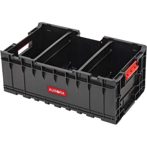 Caisse &agrave; outils avec s&eacute;parateurs Arx, 22-7/10" x 14-1/10" x 9-3/10", Noir Nassau Supply