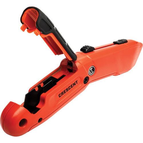 Auto-Retracting Safety Knife, 1", Steel, Aluminum Handle Nassau Supply