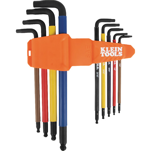 Colour-Coded Extra-Long L Style Hex Key Caddy Set, 9 Pcs., Imperial Nassau Supply