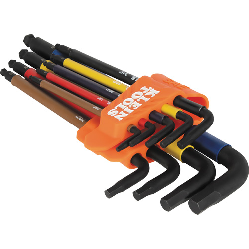 Colour-Coded Extra-Long L Style Hex Key Caddy Set, 9 Pcs., Imperial Nassau Supply