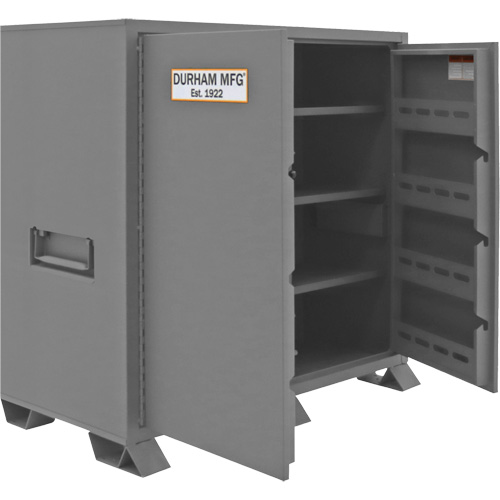 Jobsite Storage Cabinet, Steel, 59 Cubic Feet, Grey Nassau Supply