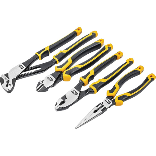 PITBULL Dual Material Mixed Plier Set, 4 Pieces Nassau Supply