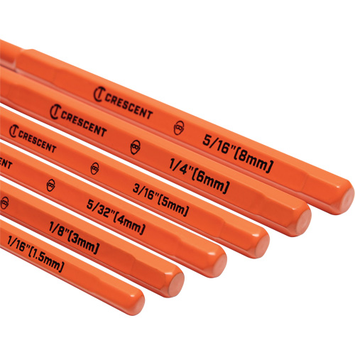 Pin Punch Set, 6 Pieces Nassau Supply