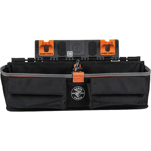 Module pour grande poche avec crochet en S Bucket Work Centre, Nylon, 3 pochettes, Noir/Orange Nassau Supply