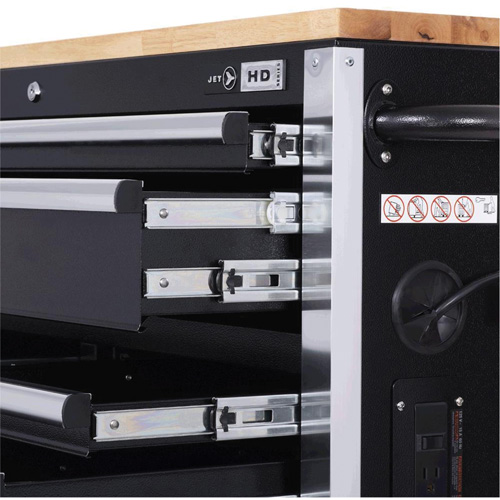 HDRC5212 Armoire mobile de s&eacute;rie HD, 12 tiroirs, 51-1/4" la x 21" p x 40-3/10" h, Noir Nassau Supply