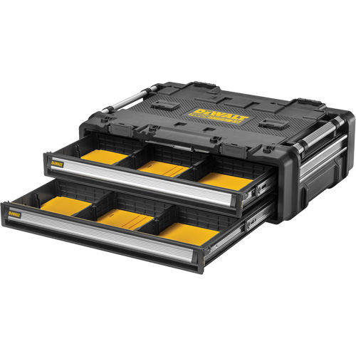 TOUGHSYSTEM&reg; 2.0 DXL 2 Drawers Unit, 30" x 21-13/20" x 10", Black/Yellow Nassau Supply