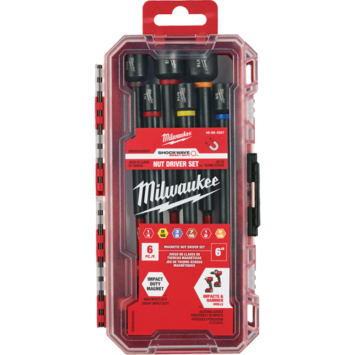 SHOCKWAVE Impact Duty 6" Nut Driver Set, 6 Pcs., Magnetic Nassau Supply