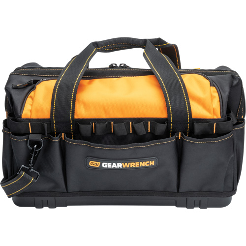 Sac &agrave; outils de 20" pour les professionnels, Nylon, 33 pochettes, Noir/Orange Nassau Supply