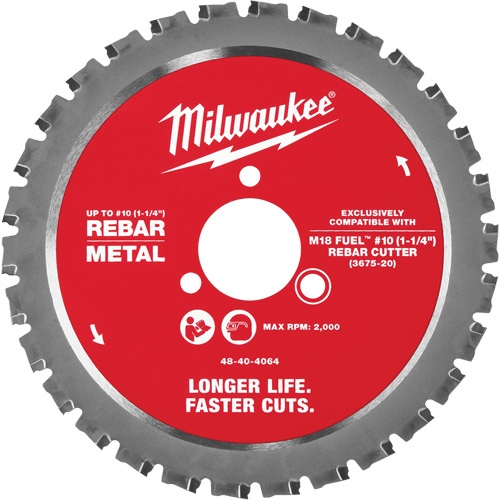 Lame de coupe pour barres darmature #10 (1-1/4”), 1-1/4" Nassau Supply