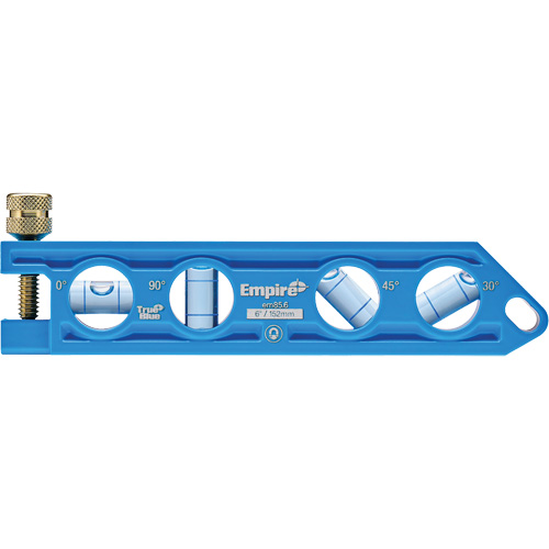 TRUE BLUE&reg; Die Cast Torpedo Level, 6" L, Aluminum, 4 Vials Nassau Supply