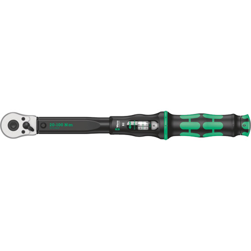 Click-Torque B2 Torque Wrench with Reversible Ratchet, Click, 3/8" Square Drive, 20 - 100 Nm Nassau Supply