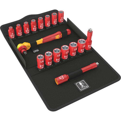 Jeu de cliquets isolants Zyklop 8100 SB VDE 1, 7 Mcx, Prise de 3/8" Nassau Supply