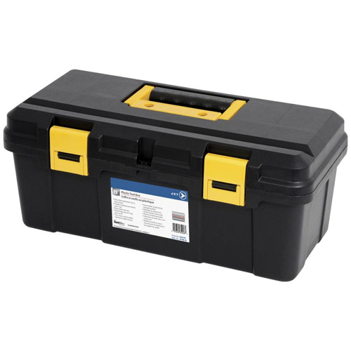 JPTB-19 Plastic Hand Tool Box, 19" W x 9" D x 8" H, Black Nassau Supply
