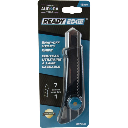 18mm Professional Knife with Ratchet, Stainless Steel, Heavy-Duty, Plastic Handle Nassau Supply