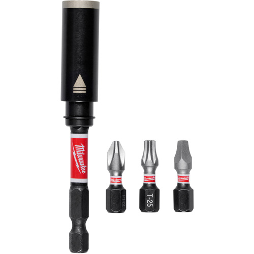 Porte-embout de vis r&eacute;sistant aux chocs de 3" avec jeu dembouts SHOCKWAVE  Nassau Supply