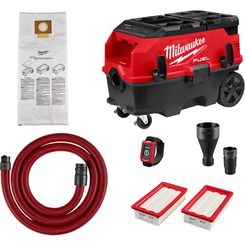 M18 FUEL 9 Gallon Dual Battery Dust Extractor with PACKOUT Compatibility and VACLINK Kit, 27-3/4" x 19" Nassau Supply