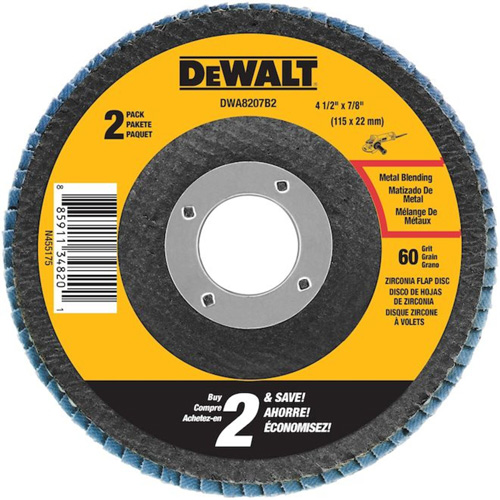 ELITE SERIES Flap Disc, 4-1/2" x 7/8", Type 29, 60 Grit, Zirconia Alumina Nassau Supply