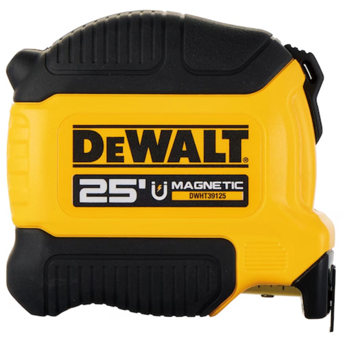 Compact Magnetic Tape Measure, 25', Imperial Graduations Nassau Supply