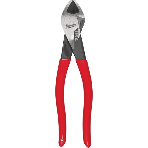 Angled Head Diagonal Dipped Grip Cutting Pliers, 8" L Nassau Supply