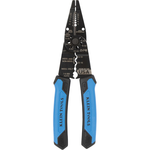 Pince &agrave; d&eacute;nuder polyvalente &agrave; bec long, 8-1/4" lo, 10 - 20/12 - 22 AWG Nassau Supply