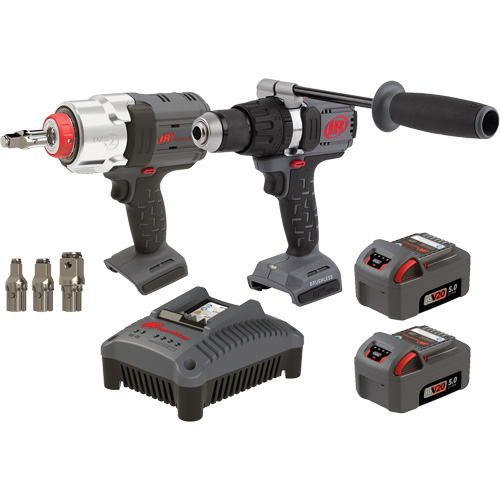 Hammer Drill & Impact Wrench Combo Kit, Lithium-Ion, 20 V Nassau Supply