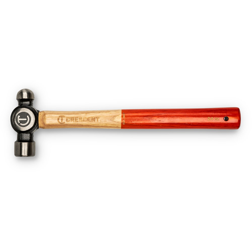 Ball Pein Hammer, 24 oz. Head Weight, Polished Face, Wood Handle Nassau Supply
