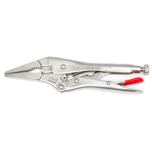 Locking Pliers with Wire Cutter, 9" Length, Long Nose Nassau Supply