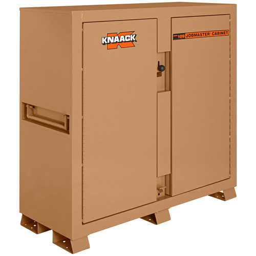 Model 109 Jobsite Cabinet with Padlock, Steel, 47.5 Cubic Feet, Tan Nassau Supply