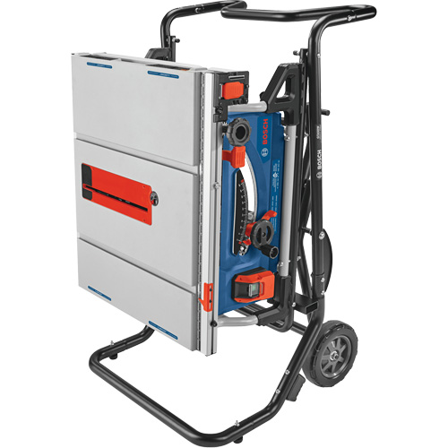 Jobsite Table Saw with Gravity-Rise Wheeled Stand, 120 V, 15 A, 3800 RPM Nassau Supply