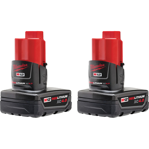 Batteries M12 REDLITHIUM XC 4.0, Lithium-ion, 12 V, 4 Ah Nassau Supply