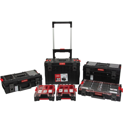 Ensemble de d&eacute;part roulant de coffres &agrave; outils Arx de 5 morceaux, 25-1/5" x 19" x 54-3/5", Noir Nassau Supply